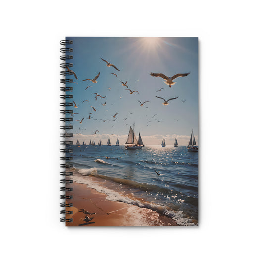 Anchored Sailboats Notebook