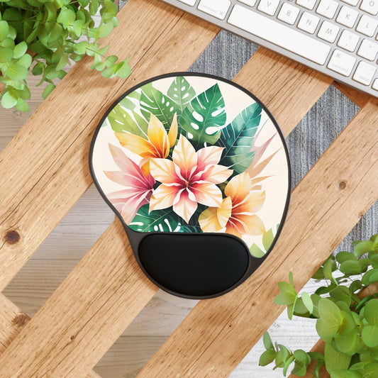 Tropical Paradise Flower Bouquet Mouse Pad