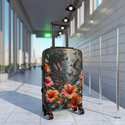 Topical Hibiscus & Hummingbird Cabin Suitcase