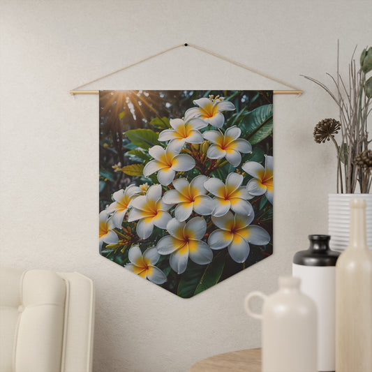 Plumeria's in a Tropical Forest Pennant