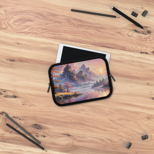 Artistic Mountain Sunset Laptop Sleeve