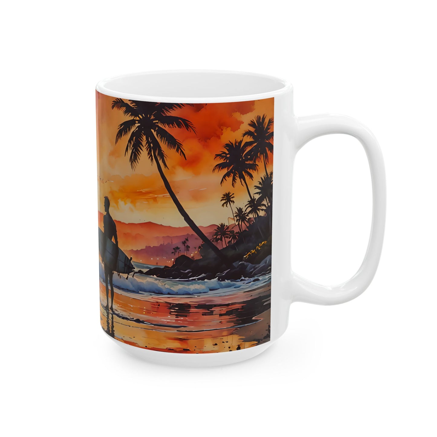 Sunset Surf Ceramic Mug
