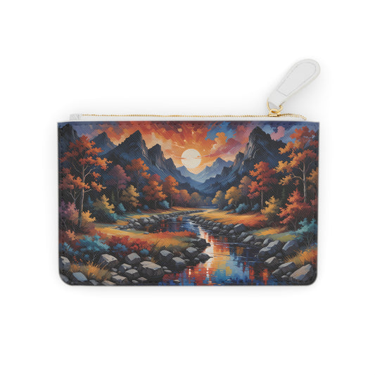 Scenic Mountain Adventure Mini Clutch Bag