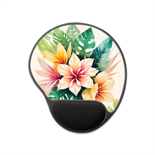 Tropical Paradise Flower Bouquet Mouse Pad