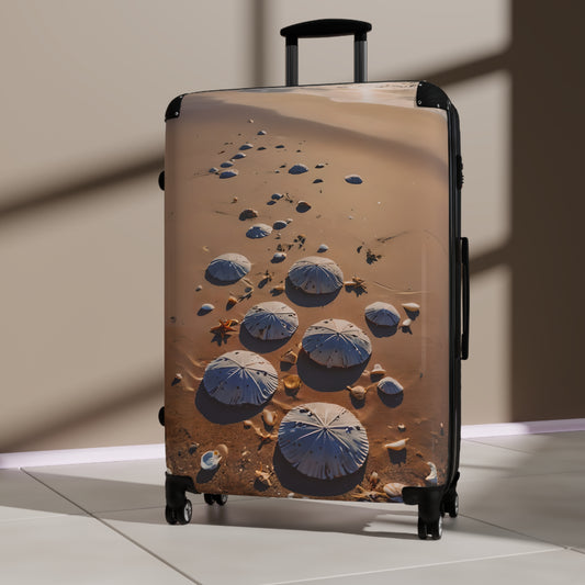 Costal Beach with Sand Dollar Trail Cabin Suitcase