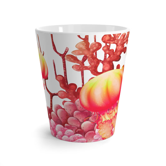 Red Sea Coral and Jellyfish Latte Mug