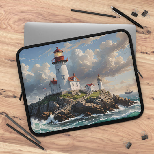 Scenic Coastal Lighthouse Laptop Sleeve