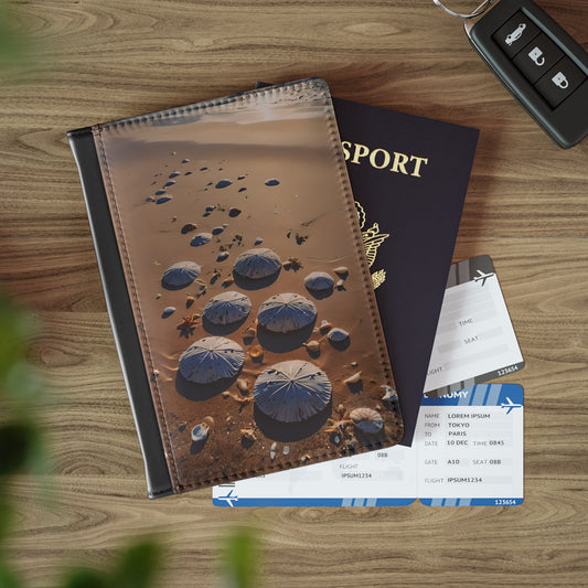 Costal Beach with Sand Dollar Trail Passport Cover