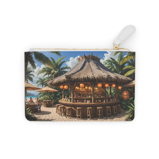 Tropical Paradise Beach Bar Mini Clutch Bag