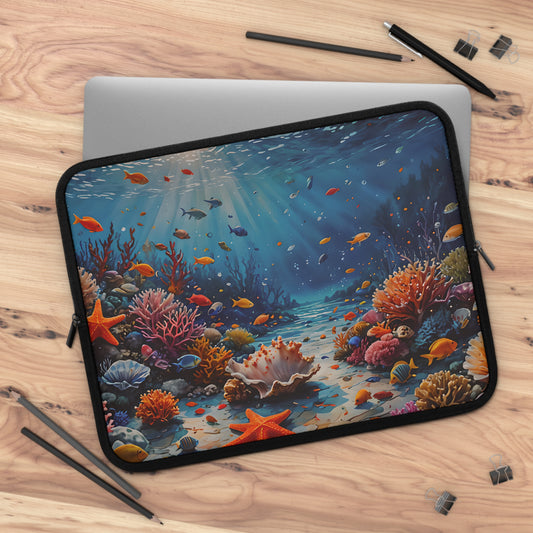 Underwater Coral & Starfish Laptop Sleeve