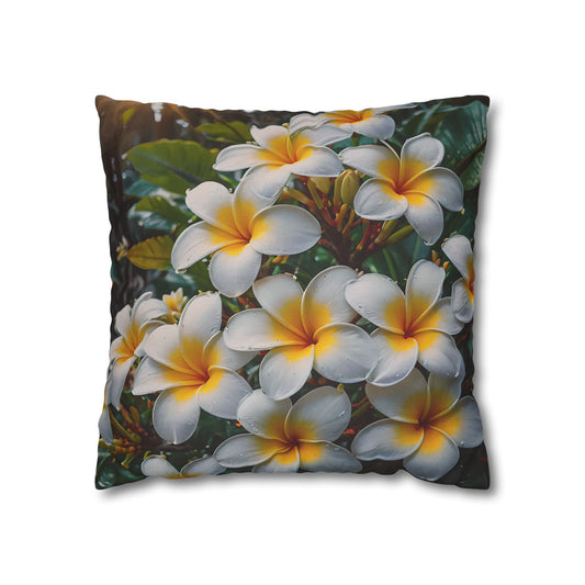 Plumeria Floral Decorative Pillowcase