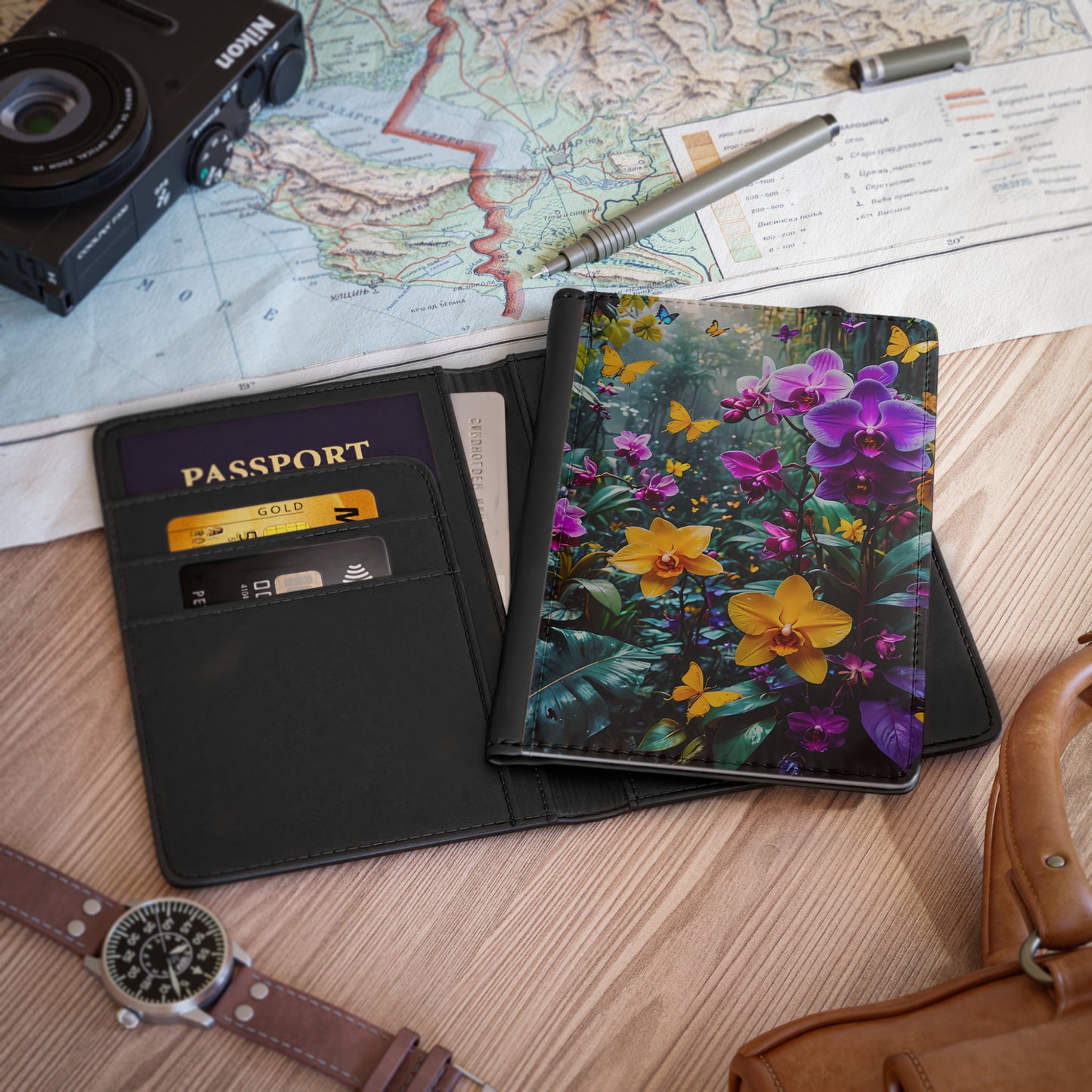 Tropical Orchids Passport Cover