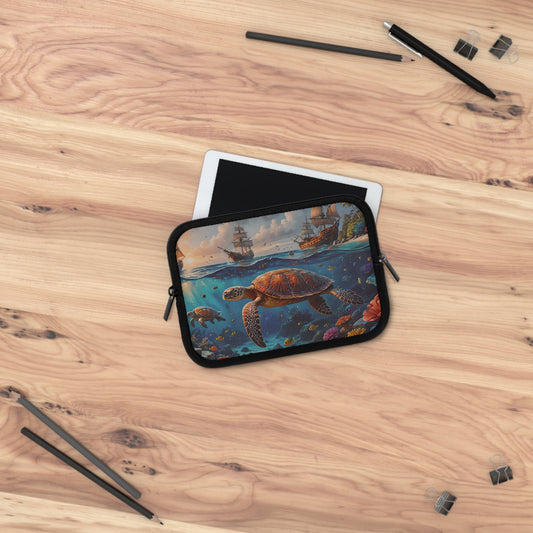 Sea Turtle Dive Laptop Sleeve
