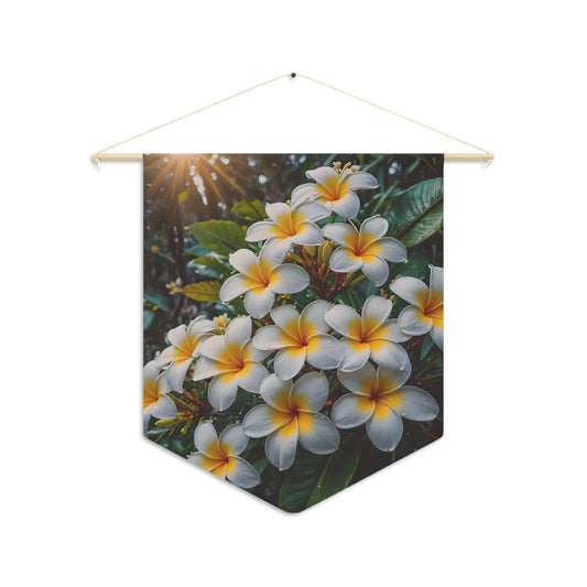 Plumeria's in a Tropical Forest Pennant