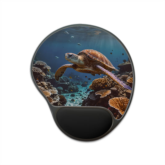 Sea Turtle Ocean Life Wrist Rest Mouse Pad