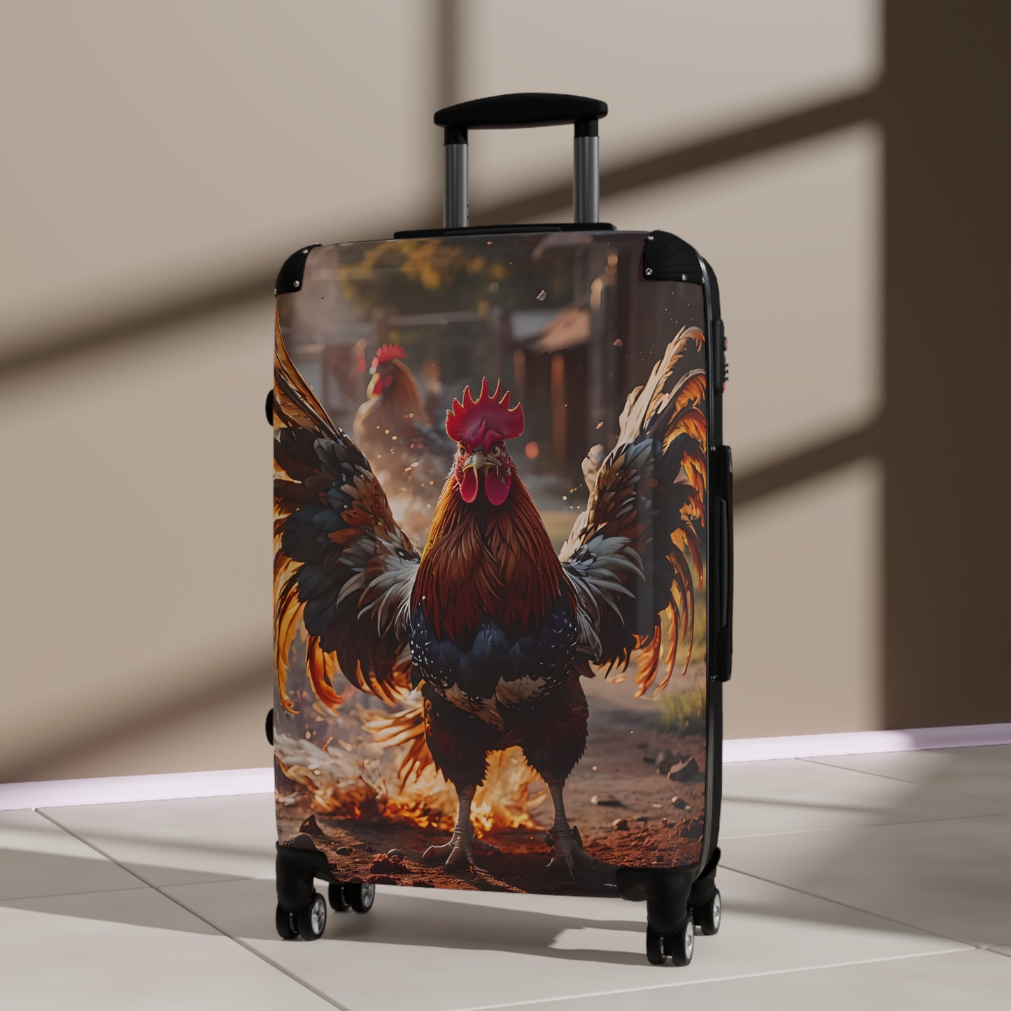 Rooster Farmyard Travel Suitcase