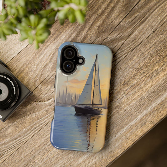 Watercolor Sailboat Magnetic Tough Phone Case