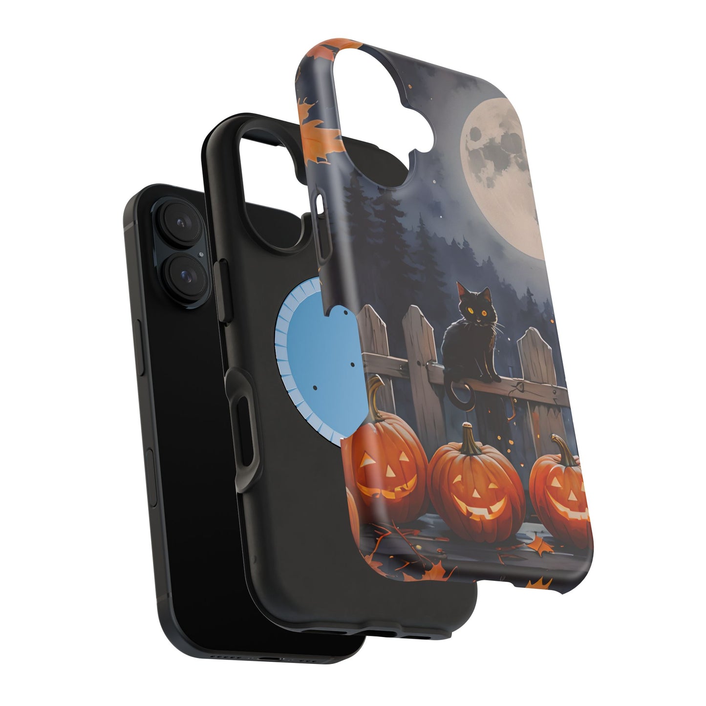 Black Cat Pumpkin Magnetic Phone Case