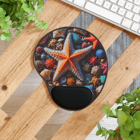Colorful Star Fish and Shells Mouse Pad