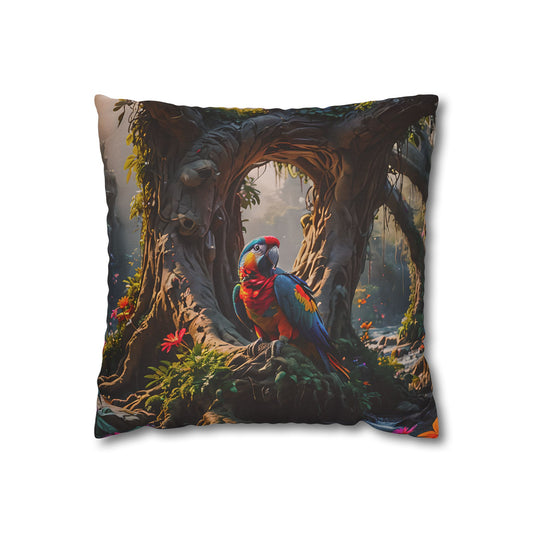 Tropical Paradise Parrot Pillowcase