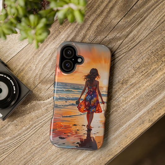 Beach Sunset Walk Magnetic Tough Phone Case