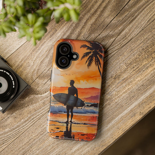 Tropical Sunset Surf Magnetic Tough Phone Case