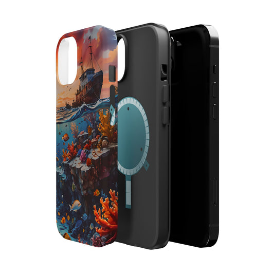 Vibrant Coral Reef Dive Magnetic Tough Phone Cases