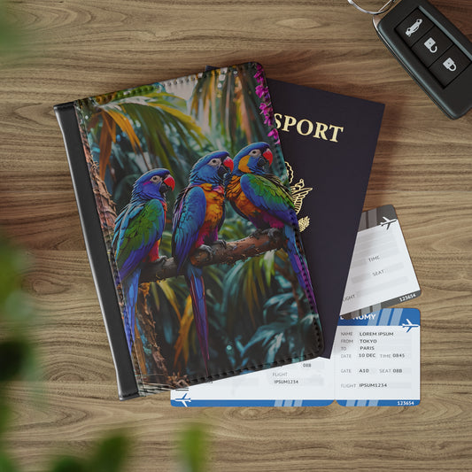Macaw Parrot Tropical Forest Passport Cover