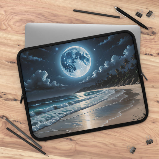 Moonlit Beach Laptop Sleeve