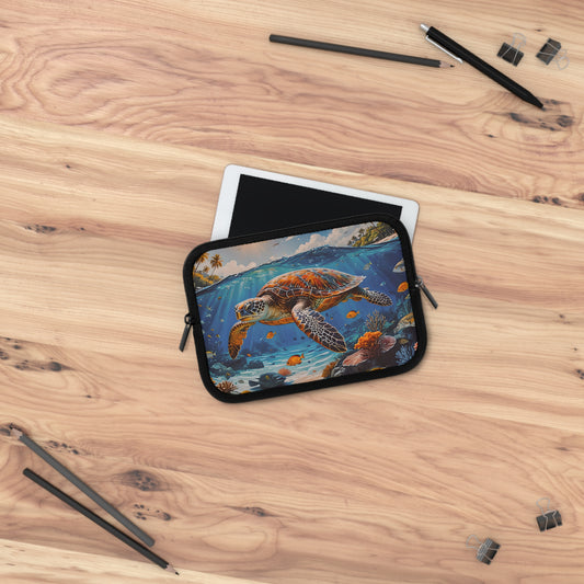 Tropical Sea Turtle Laptop Sleeve