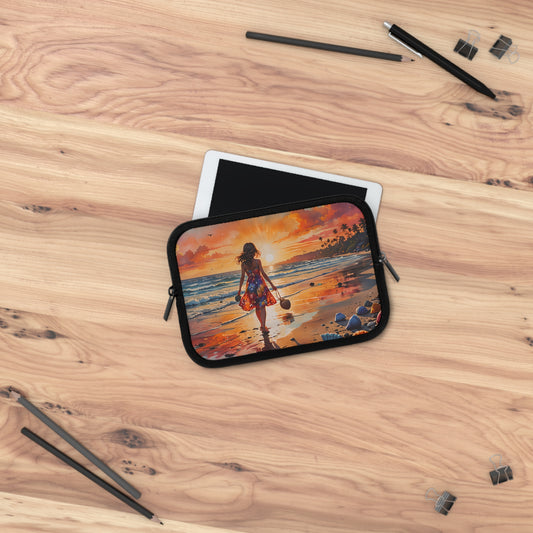Sunset Beach Walk Laptop Sleeve