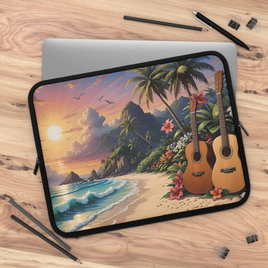 Tropical Beach Acoustics Laptop Sleeve
