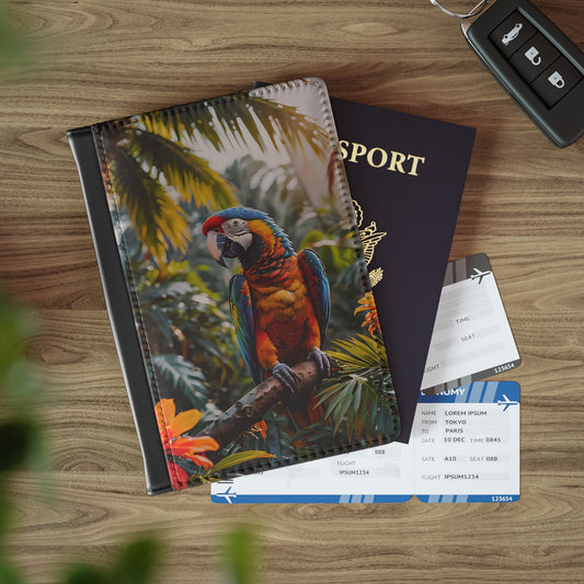 Macaw Parrot Tropical Forest Passport Cover