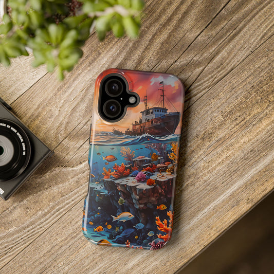 Vibrant Coral Reef Dive Magnetic Tough Phone Cases
