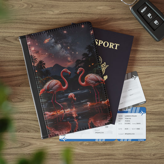 Mystic Flamingos Passport Cover