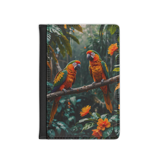 Macaw Parrots in a Tropical Forest Passport Cover