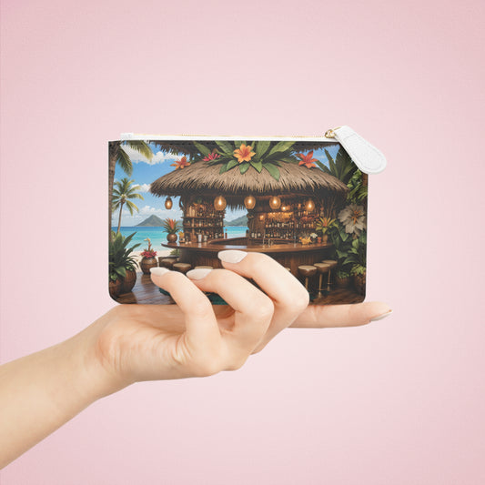 Tropical Paradise Beach Bar Mini Clutch Bag