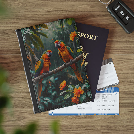 Macaw Parrots in a Tropical Forest Passport Cover