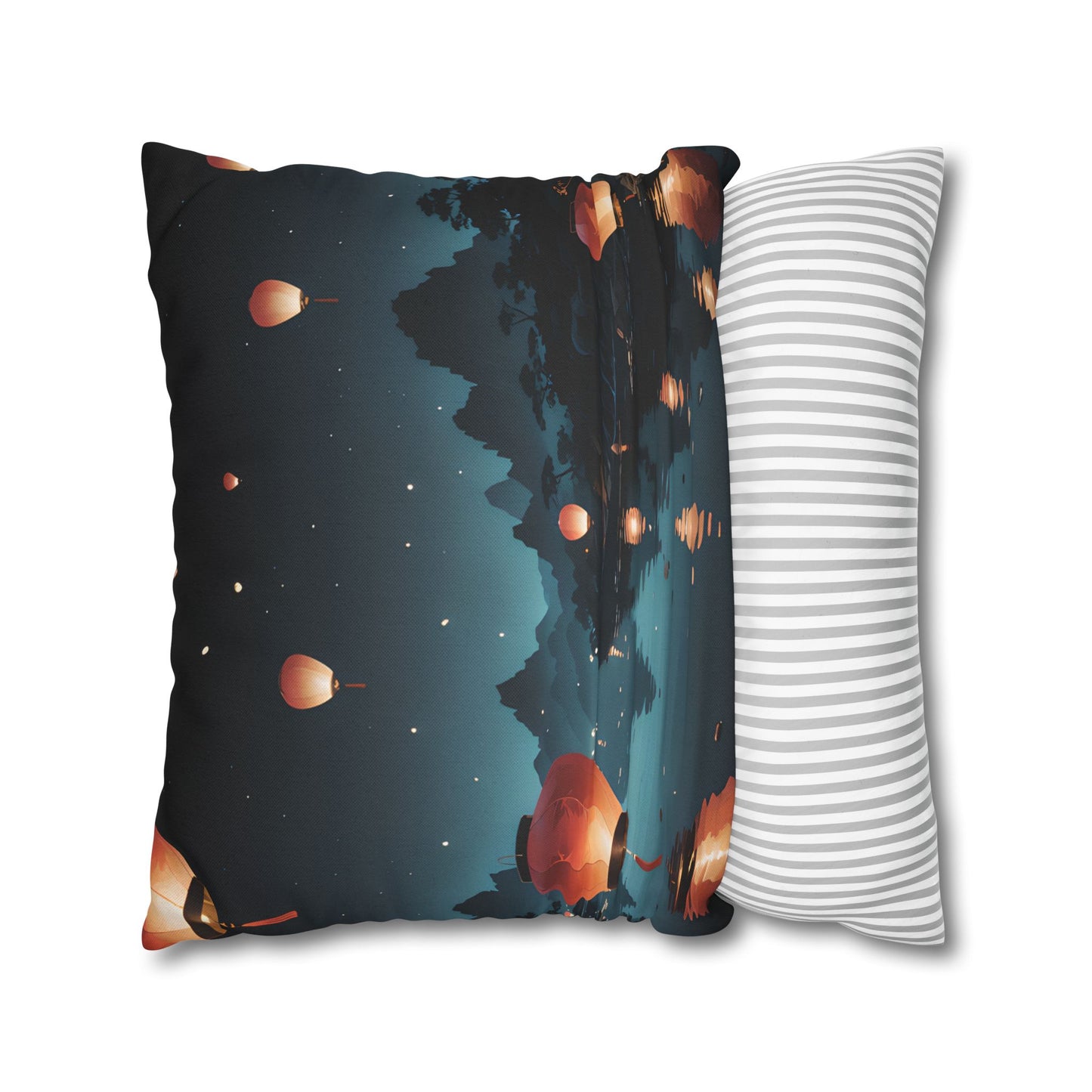 Bohemian Serene Lanterns Square Pillow Cover
