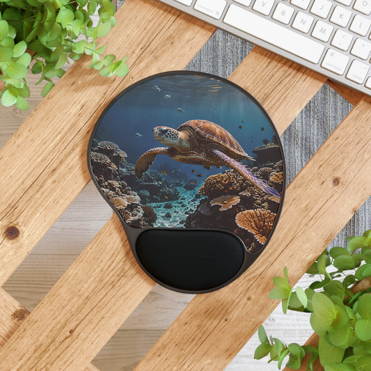 Sea Turtle Ocean Life Wrist Rest Mouse Pad