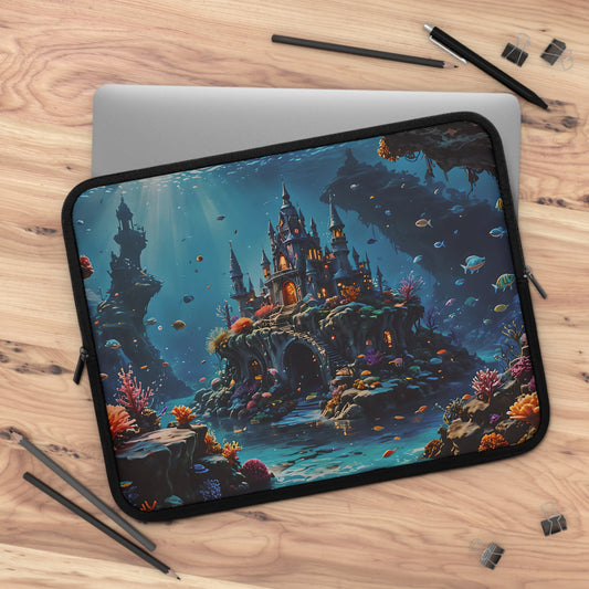 Whimsical Underwater Castle Laptop Sleeve