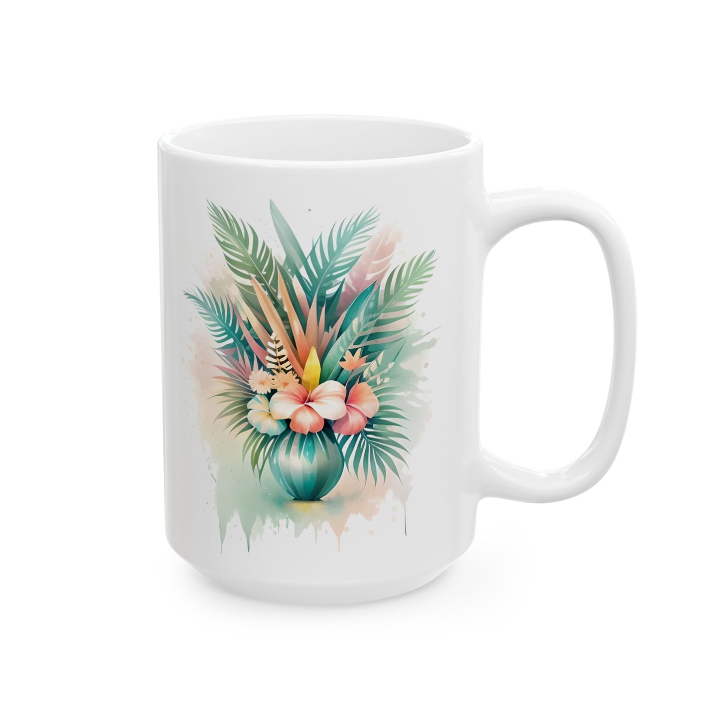 Tropical Bride Floral Ceramic Mug