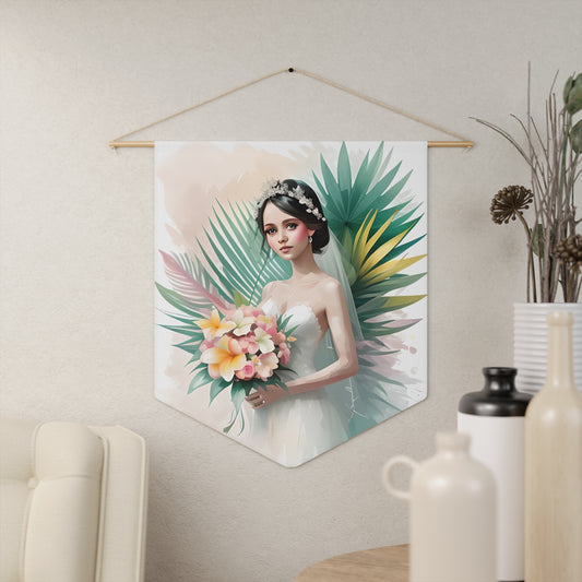 Tropical Bridal Pennant Wall Decor