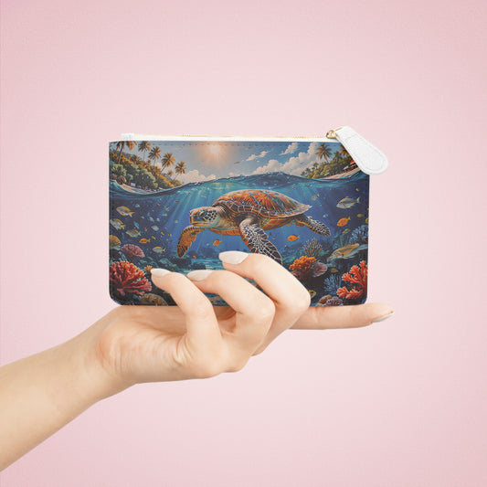 Sea Turtle Tropical Dive Mini Clutch Bag