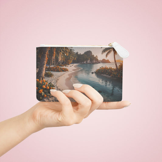 Tropical Beach Paradise Shore Mini Clutch Bag