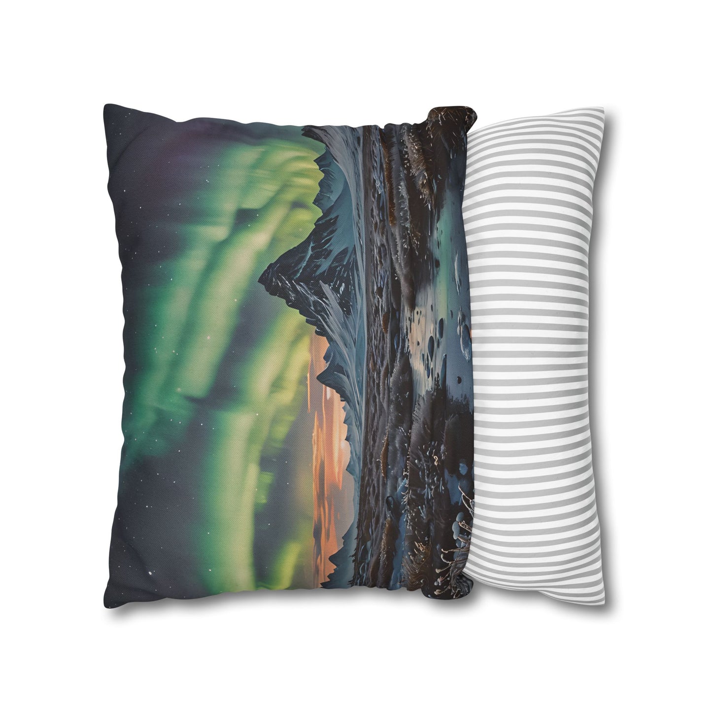 Aurora Mountain Decorative Pillowcase