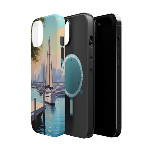 Sailing into the Marina Magnetic Tough Phone Cover
