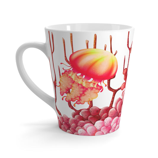 Red Sea Coral and Jellyfish Latte Mug