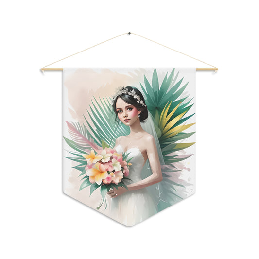 Tropical Bridal Pennant Wall Decor
