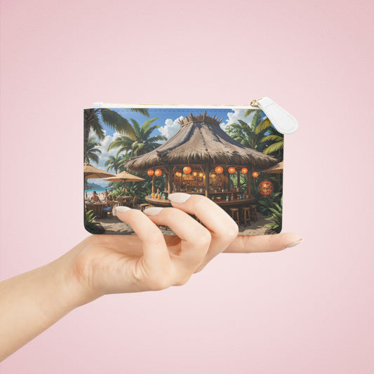 Tropical Paradise Beach Bar Mini Clutch Bag